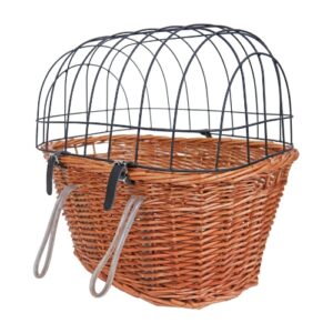 Fietsmand Riet Voorop met metalen rek