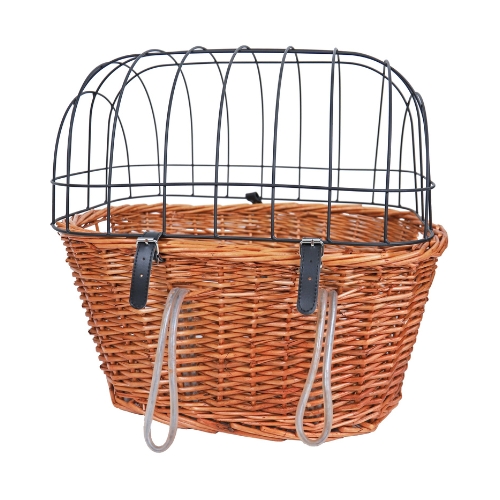 Fietsmand Riet Voorop met metalen rek - Afbeelding 3