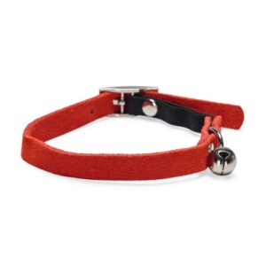 Kattenbandje Suede Rood