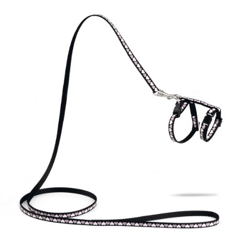 Kittentuig Heart Zwart