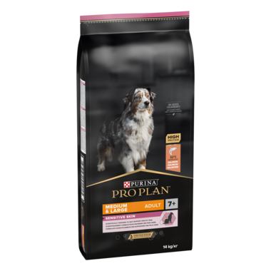 Pro Plan Medium & Large adult 7+ Sensitive Skin met OPTIDERMA® Rijk aan Zalm hondenvoer