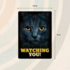 Sign Metal Black Cat's Eyes Watching You