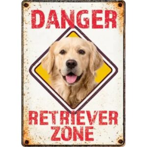 Sign Metal Danger Retriever Zone