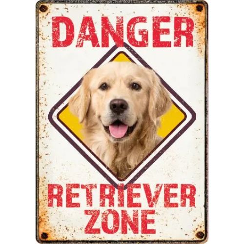 Sign Metal Danger Retriever Zone