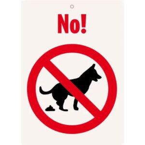 Sign Metal No Pooping
