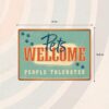Sign Metal Pets Welcome People Tolerated