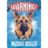 Sign Metal Warning German Shepherd Lives Here