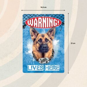 Sign Metal Warning German Shepherd Lives Here