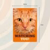 Sign Metal Watching You Oranje kat