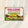 Sign Metal Welcome to our little piece of paradise