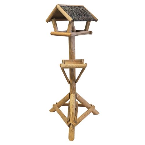 Voederhuis Bruin met voerplateau