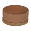 Voerbak Keramiek Hout Roze