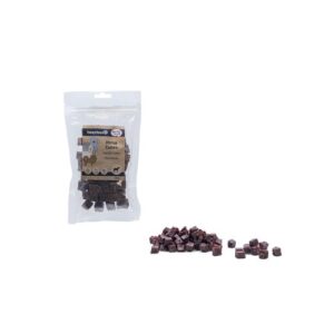 Beeztees Paarden Cubes hondensnack 150g – verpakking met losse cubes