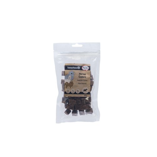 Beeztees Paarden Cubes hondensnack 150g – hersluitbare verpakking