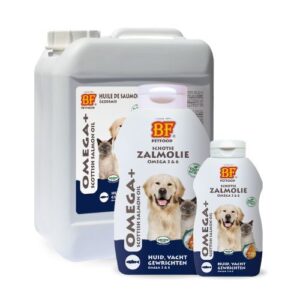 BF Petfood OMEGA+ Schotse Zalmolie alle varianten overzicht