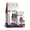 BF Petfood Senior hondenvoer verpakking 12,5 kg en 3+1 kg naast elkaar