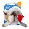Duvo+ Xmas Fluffy muizen op kerstkaart, 2 pluche kattenspeeltjes met catnip