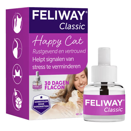 Feliway Classic navulling van 48 ml, goed voor 30 dagen