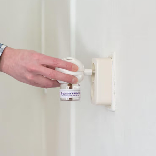 Feliway Friends verdamper wordt in een stopcontact geplaatst