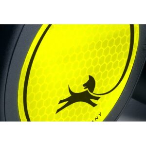 Reflecterende sticker met honingraatpatroon op de zijkant van de flexi New Neon rollijn