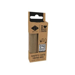 Verpakking Happy Cats Herb Mix van D&D Home met valeriaan, catnip en matatabi
