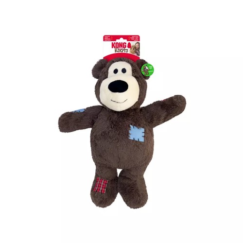 KONG Knots Wild Bear Jumbo bruine hondenknuffel met label