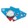 Max & Molly Frenzy the Shark hondenbandana met grote haai en omkeerbare haaienprint, maat M/L