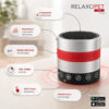 Kenmerken van de RelaxoPet PRO Touch: noise motion, pro timer, soft touch bediening en lithium accu