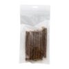 Softsticks wild zwijn hondensnack graanvrij, hersluitbare verpakking 100g met middenbruine vleessticks