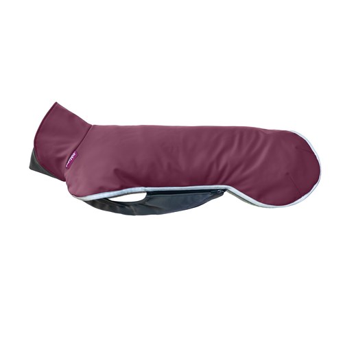 SporttiPomppa softshell hondenjas in de kleur Maroon met 360 graden reflecterende bies