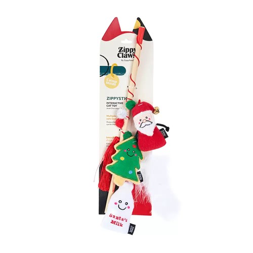 ZippyClaws ZippyStick kerst kattenhengel in verpakking