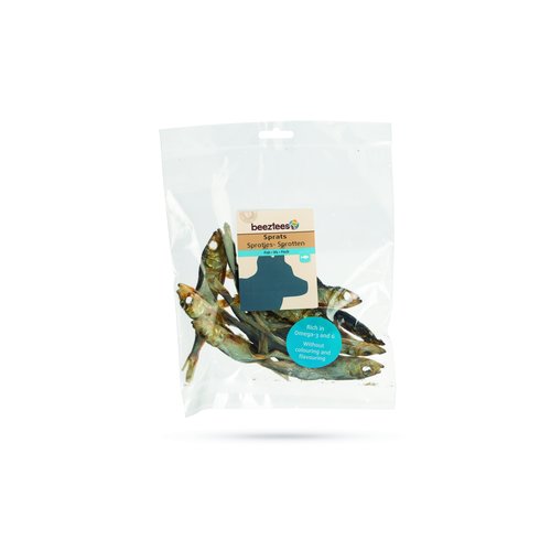Verpakking Beeztees Sprotjes hondensnack 75 gram