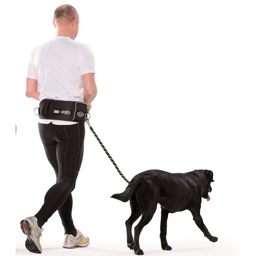 D&D Active Walker joggingset – witte sportgordel met zakjes voor kleine honden