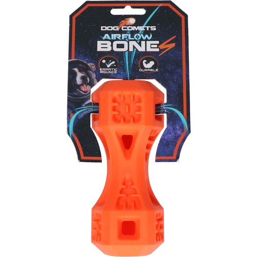 Dog Comets Airflow Bone maat S oranje – flexibel rubber bot voor actieve honden