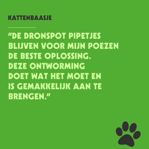 Review van een kattenbaasje over Dronspot ontworming