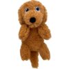 KONG Comfort Pups Goldie detailfoto – zacht hondenspeelgoed met krakende oortjes