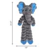 KONG Shakers Crumples Olifant XL detail grommende pieper krakende armen