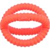 Trixie Aqua Toy Grijper oranje 14 cm – twee ringen vooraanzicht, drijvend waterspeelgoed voor honden