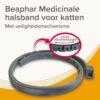 Grijze Beaphar Medicinale halsband voor katten met extra veiligheidszone