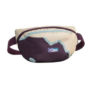 Pomppa Belt Bag heuptas voor de hond in bordeaux en zand met snoeppocket en poepzakhouder