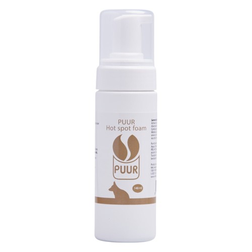 Flacon PUUR Hot Spot Foam 148 ml met pompdispenser voor hotspots bij honden