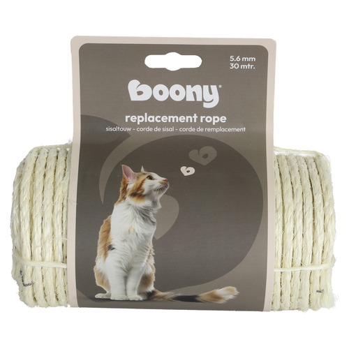 Rol wit Boony sisal touw van 5,6 mm en 30 meter voor een lichte krabpaal