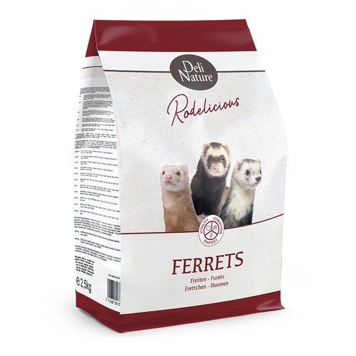 Zak Deli Nature Rodelicious frettenvoer van 2,5 kg, compleet voer voor volwassen fretten