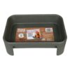 KonaCorn voeder- en drinkbad voor vogels in grijsgroen gerecycled kunststof, 31 x 21 cm