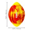 Afmetingen KONG FlexBall Football Medium: 18,4 cm lang en 11,4 cm doorsnede