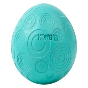 Turquoise catnip ei van KONG met reliëf van cirkels