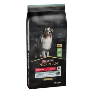 Verpakking Pro Plan Medium Adult Sensitive Digestion met lam, zak van 14 kg, zijaanzicht