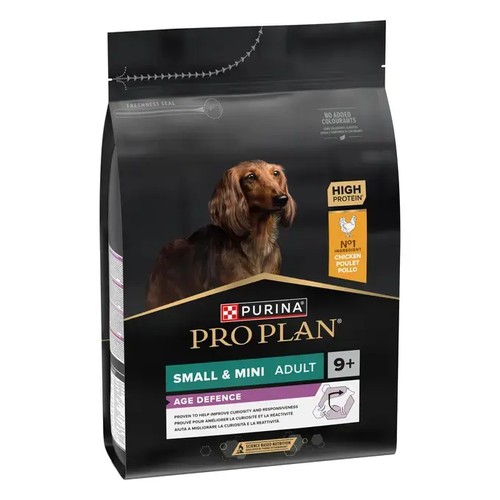 Verpakking senior hondenvoer Pro Plan met kip als nummer 1 ingredient