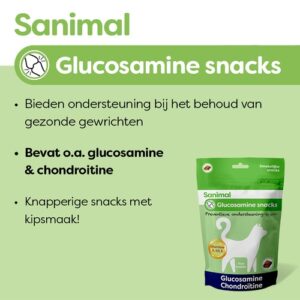 Kenmerken van de glucosamine snacks voor katten met kipsmaak en chondroitine