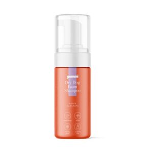 Pompfles Yommi droogshampoo hond 200 ml, foam shampoo zonder water om de vacht op te frissen